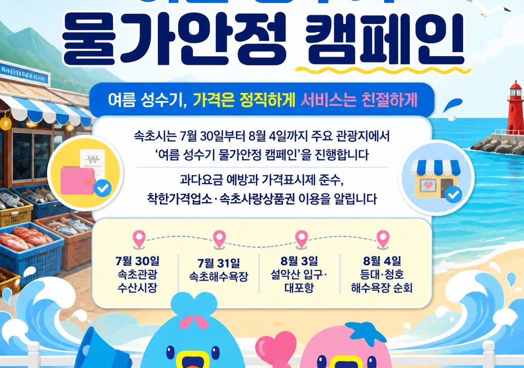 가격은 정직하게, 서비스는 친절하게… 속초시 물가안정 캠페인 실시