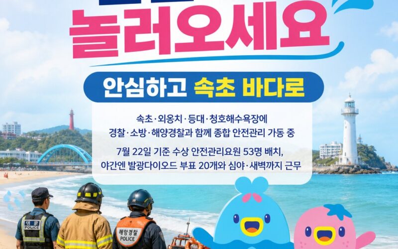 “안심하고 놀러오세요”… 속초 4개 해수욕장 안전관리 이상 무!