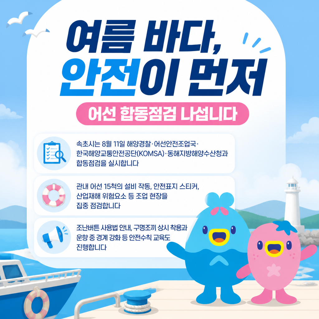 속초시, 여름철 어선 사고 막는다… 관계기관 합동 안전점검