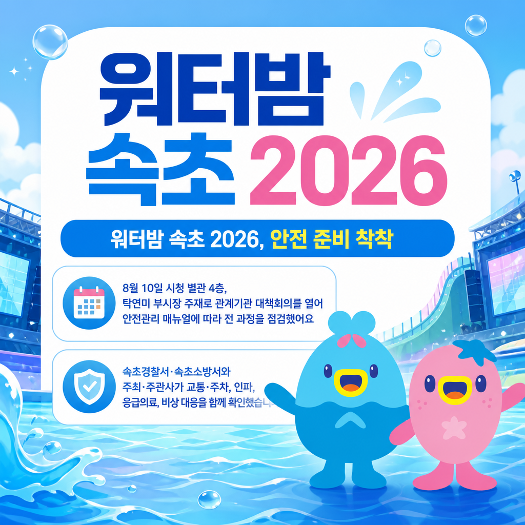 속초시,‘워터밤 속초 2026’안전·관광·지역경제 모두 챙긴다